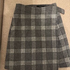 Theory Gray Plaid Women's Skirt